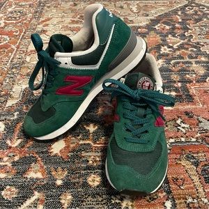 New Balance 574 - Nightwatch Green with Garnet - Women’s 8